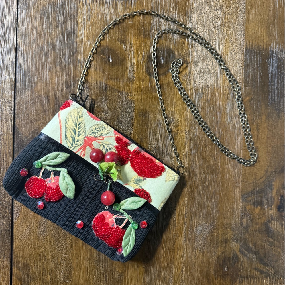 Mary Frances Vintage Cherries Evening Purse